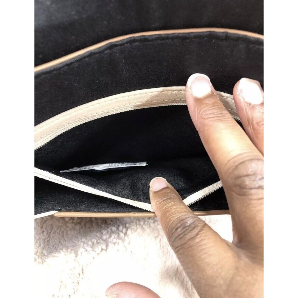 Express Envelope Clutch Purse Colorblock Black Brown Beige Church Party - Picture 13 of 13